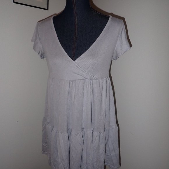 Blue flowy summer babydoll dress - Picture 2 of 4